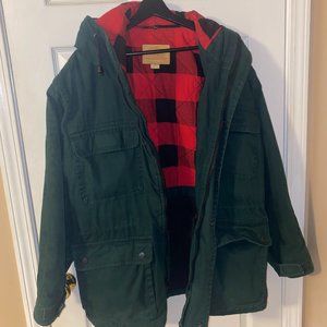 Large Gently Used Medium-Heavyweight Forest Green Jacket